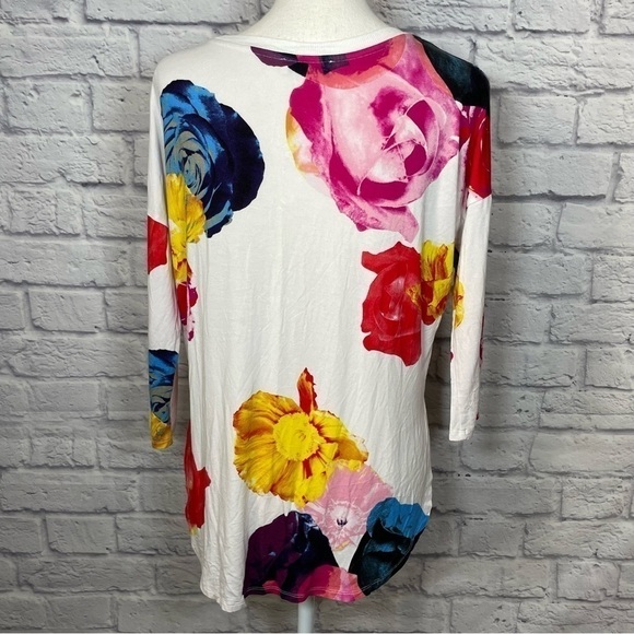 ARITZIA Babaton Bright and Bold Floral Half Sleeve Top Size Extra Small - Picture 8 of 12